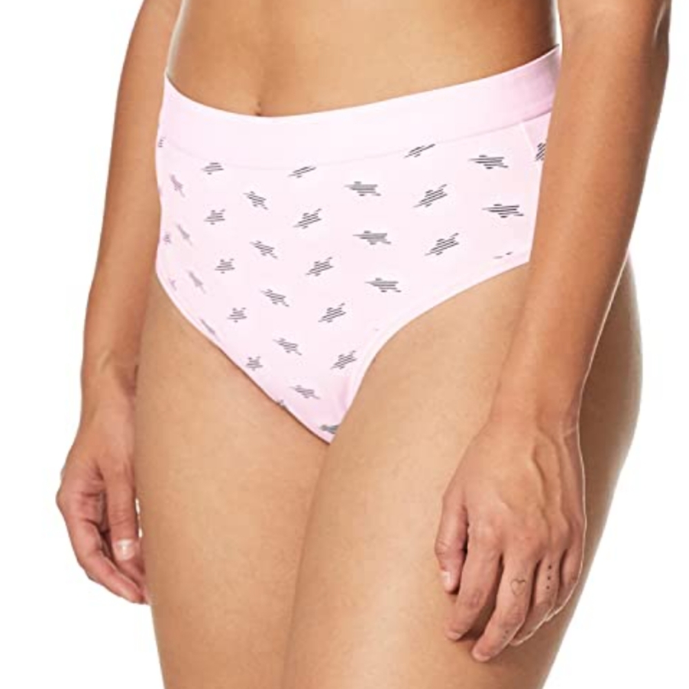 NWT Calvin Klein high waist thong . QF5745 Pearly  Pink  MED or LG